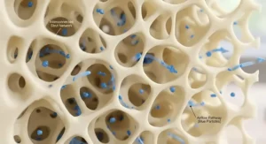 Microscopic view of open cell memory foam structure highlighting the open, interconnected pathways that allow airflow and breathability in British mattresses.