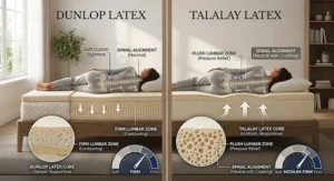 Comparison of Dunlop and Talalay latex foam firmness levels for lower back support