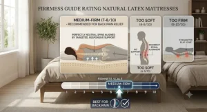 Firmness guide rating medium-firm natural latex mattresses best for back pain relief