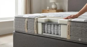 Reinforced edge support on a luxury best orthopaedic mattress preventing sagging.