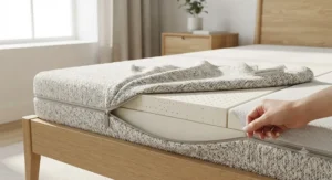 A best orthopaedic mattress featuring a soft, removable, and washable knitted cover.