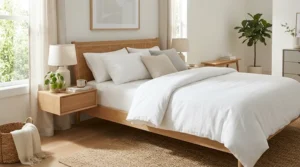 A cool and breathable mattress for stomach sleepers with temperature regulating fabric
