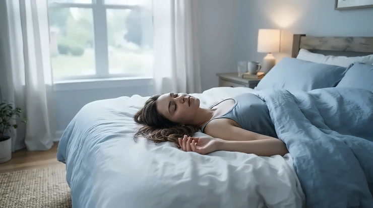 A temperature-regulating mattress for back sleepers keeping cool during warm summer nights