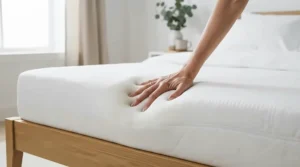 A high density memory foam mattress for stomach sleepers reducing pressure points