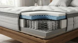 An illustrative diagram showcasing the internal spring structure of an open spring mattress.