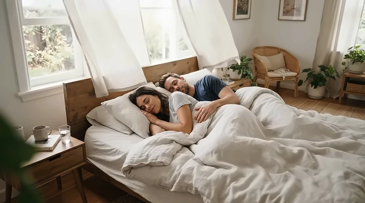 A breathable mattress for couples designed for temperature regulation all night long