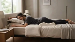 How a mattress for front sleepers with back pain keeps hips level to avoid spinal arching